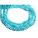 30pc - Perles de Pierre - Jade Rondelles Facettées 4x2mm Bleu Turquoise - 8741140008076 