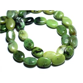 2pc - Stone Beads - Chrysoprase Oval 14x10mm - 8741140007697 