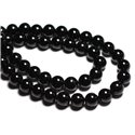 10pc - Perles de Pierre - Tourmaline Noire Boules 3mm - 8741140007970 