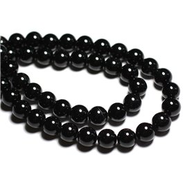 10pc - Stone Beads - Black Tourmaline Balls 3mm - 8741140007970 