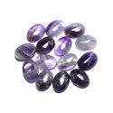 1pc - Cabochon Pierre Améthyste Ovale 18x13mm Violet Mauve Blanc - 7427039743044