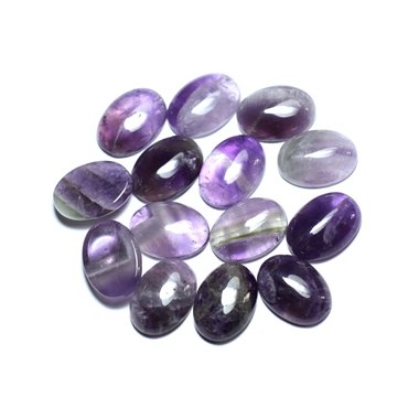 1pc - Cabochon Pierre semi précieuse - Améthyste Ovale 18x13mm - 8741140008342