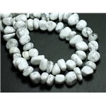 10pc - Perles de Pierre - Howlite Galets roulés 10-15mm - 8741140008502 