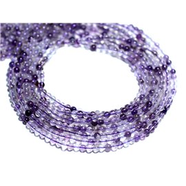 40Stk - Steinperlen - Fluoritviolette Kugeln 2mm - 8741140007734 