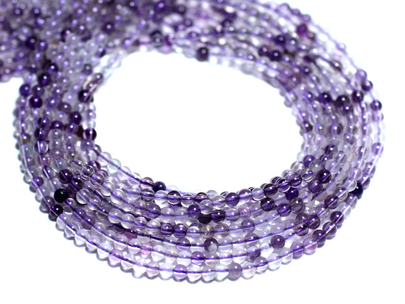 40pc - Perles de Pierre - Fluorite Violette Boules 2mm - 8741140007734 
