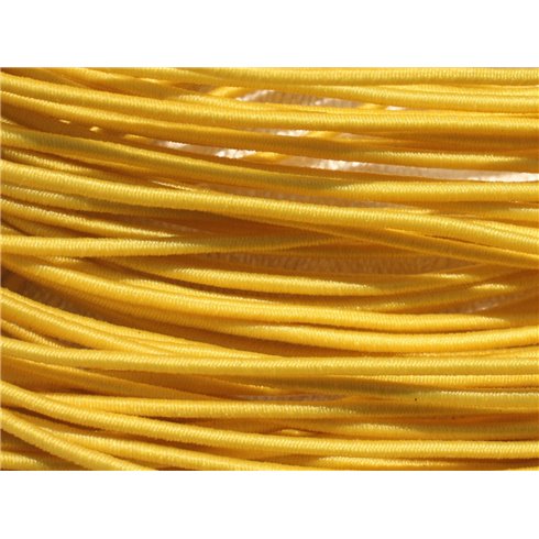 Echeveau 19m env - Fil Elastique Tissu 1mm Jaune   4558550019974 