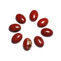 1pc - Cabochon Pierre semi précieuse - Jaspe Rouge Ovale 18x13mm - 8741140005440 