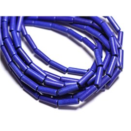 20pc - Stone Beads - Tubi turchesi ricostituiti sintetici 13x4mm Royal Blue - 8741140005372 