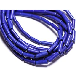 20st - Stenen kralen - Synthetisch gereconstitueerd turkoois Tubes 13x4mm Royal Blue - 8741140005372 