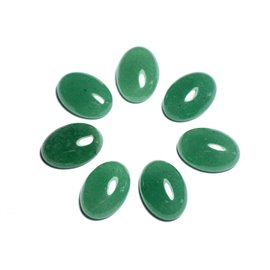 1pc - Semi precious stone cabochon - Green Aventurine Oval 18x13mm - 8741140005471 