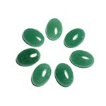 1pc - Cabochon Pierre semi précieuse - Aventurine verte Ovale 18x13mm - 8741140005471 