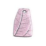 N78 - Pendentif Porcelaine Céramique Nature Feuilles 44mm Rose clair Pastel - 8741140004610 