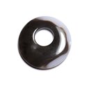 Pendentif Pierre - Agate Donut 42mm Blanc Marron Café N33 - 8741140005037 
