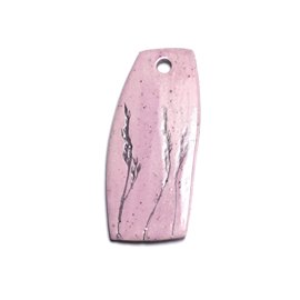 N64 - Porcelain Ceramic Nature Leaves Herb Pendant 62mm Light Pink Pastel - 8741140004474 