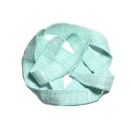 Collar Cinta Wild Silk Bourrette 85 x 2cm Verde claro Turquesa SILK185 - 8741140003378 