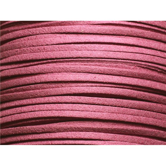 5 metres - Cordon Laniere Suedine Daim 3mm Violet Rose   4558550004727 