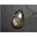 N57 - Cabochon Pierre - Quartz Rutile doré Goutte 25x16mm - 8741140002678 