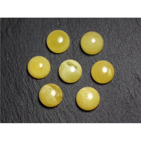 2pc - Cabochons Ambre naturelle Ronds 6mm - 8741140003125 