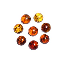 1pc - Cabochon in ambra naturale rotondo 10 mm - 8741140003255 