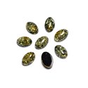 1pc - Cabochon Ambre naturelle Ovale 12x8mm Vert noir jaune - 8741140003293