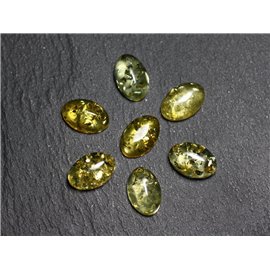 1pc - Cabochon Natural Amber Oval 12x8mm Miel amarilla clara - 8741140003279