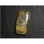 N47 - Cabochon Pierre - Quartz Rutile doré Rectangle 30x15mm - 8741140002579 