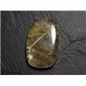 N48 - Cabochon Pierre - Quartz Rutile doré Rectangle 34x22mm - 8741140002586 