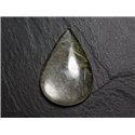 N64 - Cabochon Pierre - Quartz Rutile doré Goutte 39x27mm - 8741140002746 