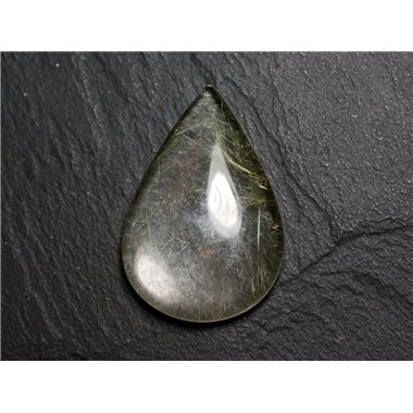 N64 - Cabochon Pierre - Quartz Rutile doré Goutte 39x27mm - 8741140002746 