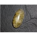 N72 - Cabochon Pierre - Quartz Rutile doré Ovale 25x12mm - 8741140002821 