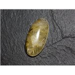 N72 - Cabochon Pierre - Quartz Rutile doré Ovale 25x12mm - 8741140002821 