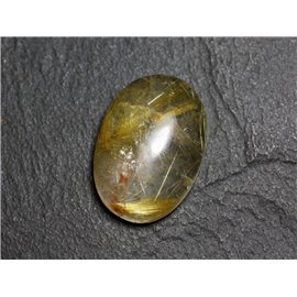 N73 - Cabochon Pierre - Quartz Rutile doré Ovale 24x17mm - 8741140002838 