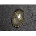 N75 - Cabochon Pierre - Quartz Rutile doré Ovale 26x17mm - 8741140002852 