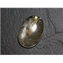 N76 - Cabochon Pierre - Quartz Rutile doré Ovale 26x18mm - 8741140002869 