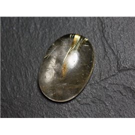 N76 - Cabochon Pierre - Rutielkwarts gouden Ovaal 26x18mm - 8741140002869 