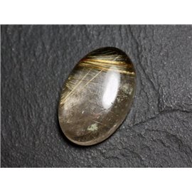 N77 - Piedra Cabujón - Cuarzo Rutilo dorado Ovalado 27x18mm - 8741140002876 