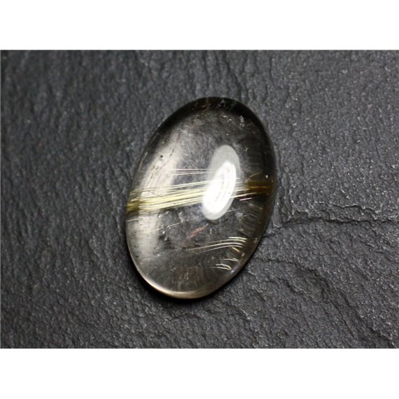 N78 - Cabochon Pierre - Quartz Rutile doré Ovale 26x18mm - 8741140002883 