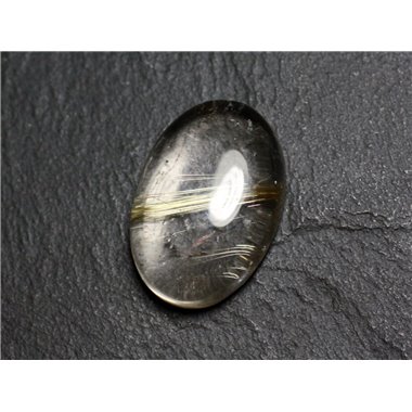 N78 - Cabochon Pierre - Quartz Rutile doré Ovale 26x18mm - 8741140002883 