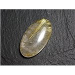 N80 - Cabochon Pierre - Quartz Rutile doré Ovale 28x16mm - 8741140002906 