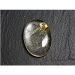 N81 - Cabochon Pierre - Quartz Rutile doré Ovale 26x19mm - 8741140002913 