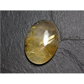 N82 - Cabochon Pierre - Quartz Rutile doré Ovale 27x19mm - 8741140002920 