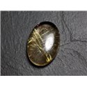 N84 - Cabochon Pierre - Quartz Rutile doré Ovale 27x19mm - 8741140002944 