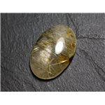 N86 - Cabochon Pierre - Quartz Rutile doré Ovale 28x20mm - 8741140002968 