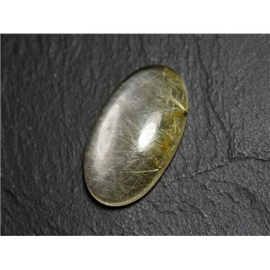 N87 - Cabochon Pierre - Quartz Rutile doré Ovale 32x18mm - 8741140002975 