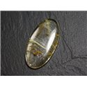 N91 - Cabochon Pierre - Quartz Rutile doré Ovale 36x19mm - 8741140003019 