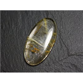 N91 - Cabochon Pierre - Rutile Quartz golden Oval 36x19mm - 8741140003019 