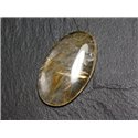 N92 - Cabochon Pierre - Quartz Rutile doré Ovale 34x21mm - 8741140003026 