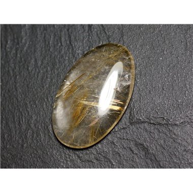 N92 - Cabochon Pierre - Quartz Rutile doré Ovale 34x21mm - 8741140003026 