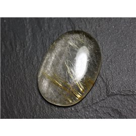 N93 - Cabochon Pierre - Rutile Quartz golden Oval 34x25mm - 8741140003033 