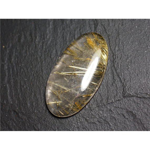 N94 - Cabochon Pierre - Quartz Rutile doré Ovale 39x21mm - 8741140003040 